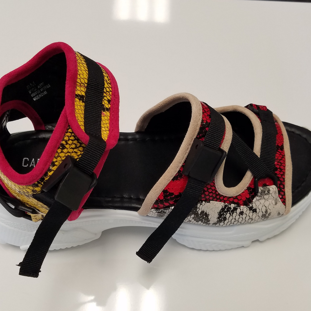 Cape Robbin ALERT Snake Print Platform Sandals - Picture 6 of 6